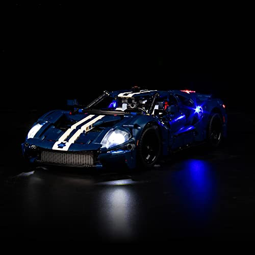 LocoLee Licht Kompatibel mit LEGO Ford GT 2022, Led Beleuchtungs Compatible with LEGO 42154 Technic 2022 Ford GT Supercar - Nur Lichter Set, Kein Modell (Standard Version)
