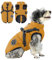 Savlot Hundejacke Winterweste Jacken Hundemantel Hundepullover Haustier Skifahren Kostüm Ärmellose Baumwolle Gepolsterte Weste Mit Brustgurt Gurt - Gelb, S