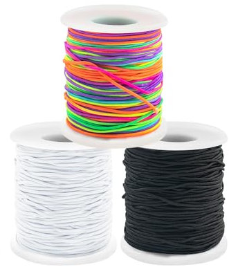 Cordon élastique de 1mm Cordon élastique, Fabrication de Bracelet Bracelet Arc - en - Ciel Cordon élastique Robuste pour la Fabrication de Bijoux, Bracelets, Colliers, Perles et Artisanat