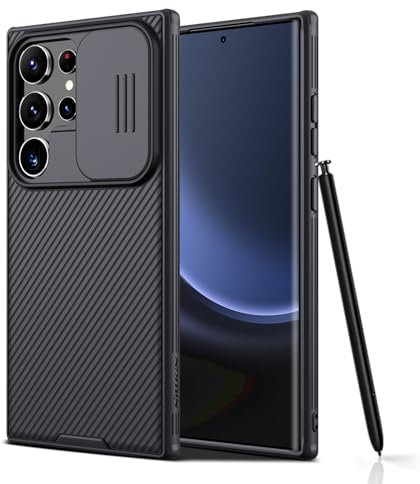 NILLKIN Funda para Galaxy S24 Ultra 5G,CamShield Pro con Protección Deslizante para Cámara, Delgada a Prueba de Golpes Funda para Samsung Galaxy S24 Ultra 6.8 Pulgada-Negro