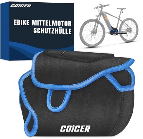 COICER Ebike Mittelmotor Schutzhülle I Fahrradträger Transportschutz I Motorschutz Abdeckung als Regenschutz I passt zB. für Bosch, Brose, Shimano, Yamaha, Specialized