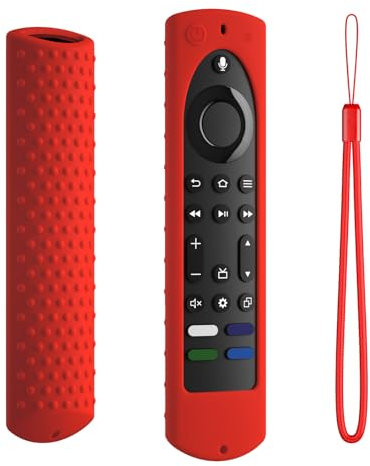 Tedious Silikon Hülle für Fire-TV-Stick 4K Max 2023 | Stoßfeste Fernbedienungs-Schutzhülle mit Trageband | Kratzfeste Schutzhülle für Fernbedienungszubehör für -Stick 4K Max 2023