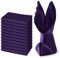 Eychei Lot de 16 serviettes de table carrées en satin festonnées pour mariage, restaurant, banquet, remise de diplôme, décoration de fête - Violet - 50,8 x 50,8 cm