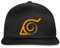 Spreadshirt Naruto Symbol des Hidden Leaf Village Snapback Cap, One Size, Schwarz/Schwarz