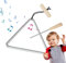 Hand-Percussion-Dreiecke, Musik-Handinstrument, Stahldreieck, Schlagglocke mit Schlägern für Rhythmusbildung