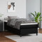 Homgoday Boxspringbett aus Kunstleder, Schwarz, 100 x 200 cm, Lattenrost für Erwachsene, Kinder und Jugendliche, einfache Montage, Typ 2 Betten und Lattenroste, Möbel