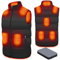 Gilet Chauffant Homme Femme 16000mAh Batterie Incluse, Veste Chauffante Électrique avec 8 Zones et 3 Températures Réglables, Lavable USB Vêtements Chauffants pour Moto Chasse Pêche
