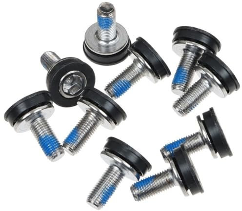 10 Pezzi Movimento Centrale Bici Pedivelle MTB Vite, Guarnitura MTB Vite, Filettatura M8, Impermeabile, a Prova di Sabbia - Viti Pedivelle per Tutte Le Guarniture Quadrate e i Movimenti Centrali