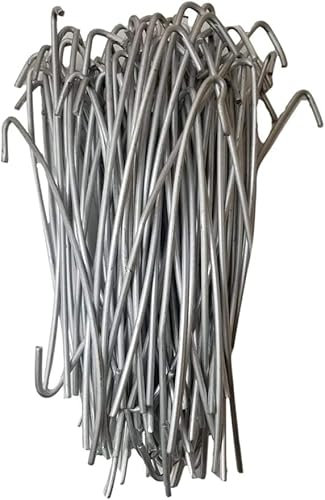 BestPro 8-1/4 100-Pack Heavy Duty Aluminum Wire Ties for Chain Link Fence, Garden Fence, and Dog Fence Repair, Chain Link Hook Ties, Dog Fence Slats, Tie Wire - Galvanized