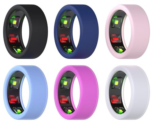 MMOBIEL Ring Protector für Samsung Galaxy [6er Pack] Silikon Hülle für Samsung Galaxy Smart, Oura Ring Gen3 usw. - Elastisch Cover für Gym Training - Größe 6/7/8/9/10/11/12/13