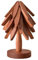Wooden Tree Coaster Wooden Tree Trivet Set,Foldable Tree Trivet Wooden Trivet for Hot Dishes,Wooden Coaster Tree Wooden Trivet Tree for Hot Dishes Pot Bowl Teapot (Brown,Base + 4 PCS Placemats)