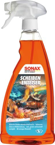 SONAX Le dégivrant pour vitres Sweet Home (1 litre) dégivre les vitres gelées en quelques secondes, protège contre le gel et assure une vision claire. Numéro d'article : 01373410