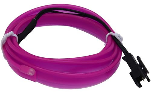 Recambo 3M EL Wire LED Ambiente Beleuchtung, 12V Flexible Neon Lichtleiste, Innenraumbeleuchtung für Auto, Inverter Inklusive, Wasserdichtes Ambientelicht für PKW, Lila