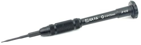 JIAFA JF-619-0.8 - Cacciavite Pentalobe, 0,8 x 25 mm, per iPhone con vite di ricarica (nero)