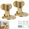 FENGCHUANG 2 Stück Magnetischer Türstopper, Unsichtbarer Türhalter für Verschiedene Türtypen, Magnettürschnapper aus Metall für den Boden mit Klebstoff und Schrauben (Gold)