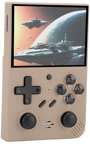 Bewinner R36S Retro Handheld Game Console, 640x480 3.5 Inch IPS Screen Open Source Game Console with 64GB, Dual 3D Joysticks, Portable Video Game Console (Grey)