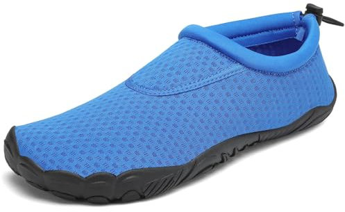 Mishansha Badeschuhe Herren Damen Wasserschuhe Atmungsaktive Schnell Trocknend Schwimmschuhe rutschfeste Leicht Barfußschuhe fur Männer Frauen, Lapis Blau, 42 EU