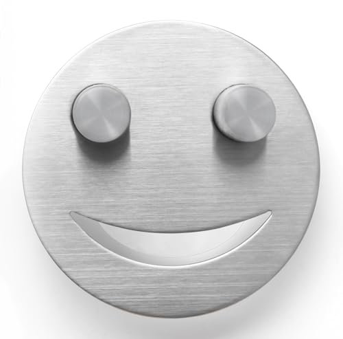 Stainless Steel Smiley Face Sponge Daddy Holder, Sponge Caddy for Kitchen Sink, Keep Happy Face Sponge Clean and Dry, Suction Cup Installation Kitchen Sink Sponge Holder, Compatible with Scrub Daddy