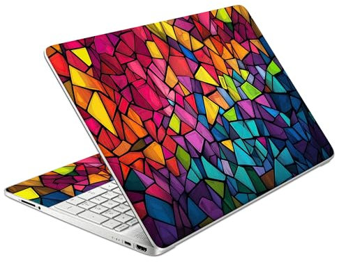 Laptop Skin Decal HP 15.6 - Mozaic, Laptop Cover Sticker, No Cutting Required, No Bubble, Waterproof, Scratch Resistant - Including Wide Screen and Wrist Pad