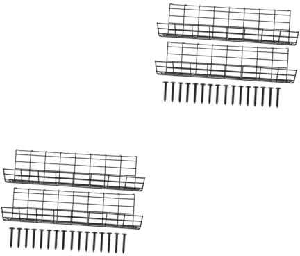 SHINEOFI 2sets 2pcs Under Desk Cable Management Tray Durable Wire Holder for Neat Organization of Cords and Gadgets for Home Office and Desk Storage 2pcs*2