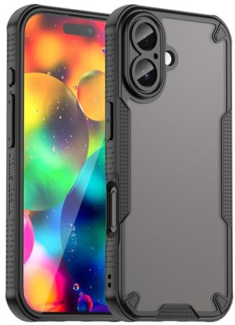 Wigento Für Apple iPhone 17 Armor Glaze Design Kunststoff Hybrid TPU Hülle Schwarz