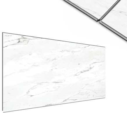 IZODEKOR SPC Wall Panel Marble Effect/Natural Marble Look 60 x 120 cm - Waterproof, Scratch-Resistant, Heat Resistant, Kitchen Splash Guard - Bathroom Wall Panel