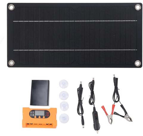 Panneau Solaire 6W 12V Monocristallin Portable avec USB Type C - Haute Efficacité Énergétique, Compatible Camping et Outdoor