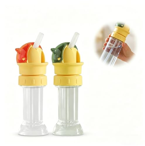 2pcs water bottle straw adapter caps, universal type, suitable for juice bottles and mineral water bottles, leak-proof flip-top design, flow control, leak-proof portable water dispenser adapter