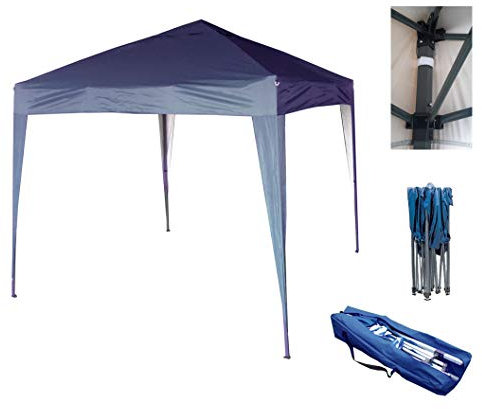 MCC Tonnelle, tonnelle de jardin, chapiteau, kit complet, 2 x 2 m bleu