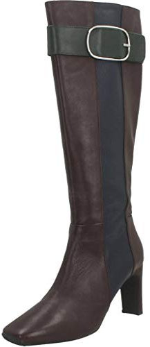 Geox D Vivyanne High B, Stivali Alti Donna, Blu (Dk Burgundy/Blue C7j4e), 41 EU