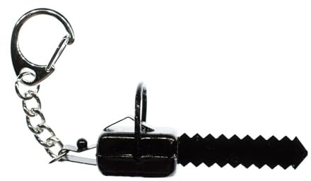 Miniblings Chainsaw Ring Machine Saw Tool Black Metal