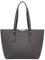 David Jones - Damen Shopper Handtasche - Frau Henkeltasche Große Tote PU Leder - Tasche Schultertasche Büro Schule Einkauf Shopping Bag - Large Aktentasche Arbeitstasche A4 Laptop Elegant - Grau