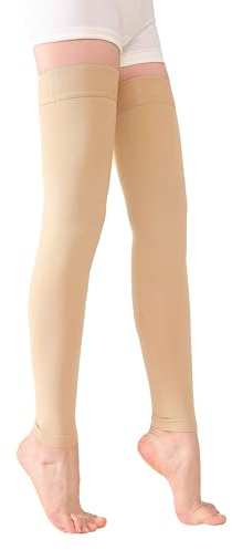Oberschenkel Kompressionsstrümpfe, Footless Medizinische Socken 15-20 mmHg