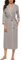 Vlazom Womens Dressing Gown Soft Kimono Robe V-Neck Long Knit Bathrobe Nightwear Sleepwear for All Seasons, Grey, XXL