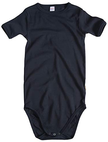 wellyou – Kurzarmbody in großen Größen aus 100% Baumwolle – Kinderbody für Mädchen & Jungen – Kurzarm Kinder Bodys in Größe 140-182 – Made in EU (Marine | gr 152-158)