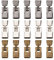 PandaHall 15 Sets 3 Colors Alloy Flat Buckle Clasp Cord End Cap Connector for Leather Bracelet Jewelry Making