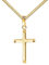 JEVELION Anhänger-Kreuz Goldkreuz für Damen, Herren und Kinder mit abgeflachten Kanten als Kettenanhänger 333 Gold 8 Karat mit Schmuck-Etui und Kette
