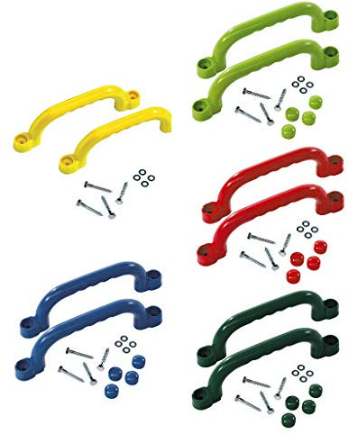 KERDEJAR 2 Pieces Grab Handles Swing Toy Screws Kits Safety Nonslip Accessories for Climbing Trees and Play Houses