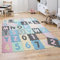 Paco Home Puzzlematte Spielmatte Schaumstoffmatte Baby Kinder Matte rutschfest Zahlen Buchstaben Pastell 36 Teile, Grösse:32x32 cm x 36 STK., Farbe:Bunt