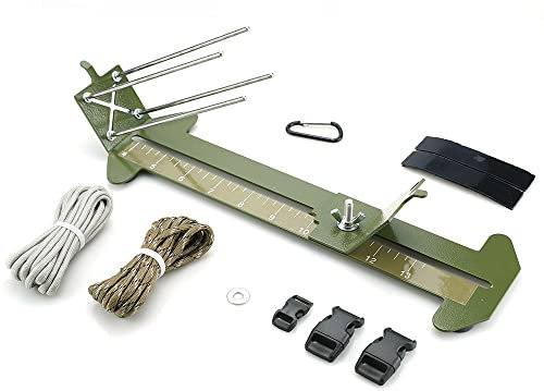 Namvo Paracord-Armbandhersteller aus Stahl, Bastelwerkzeug für Fallschirmschnur, Flechten, Weben, mit Strängen, kostenlose Schnallen, 35 cm, mit 2 Seilen