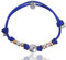 ViMon Gioielli | BRACCIALE da uomo,cordino blu con pepita granelli e borchie stud.
