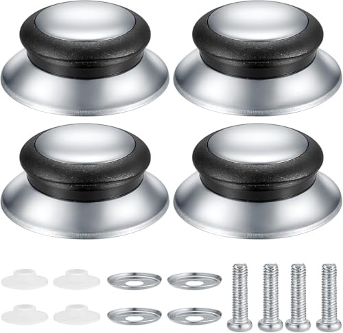 Hsthe Sea 4 Stück hitzebeständige Kochtopfdeckel Ersatzknopfgriffe Home Kitchen Kochgeschirr Ersatzteile Küche Kochgeschirr Universal Ersatz Topfdeckelgriffe