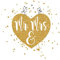 20 Servietten Mr. & Mrs im goldenen Herz | Liebe | Hochzeit | Tischdeko 33x33cm