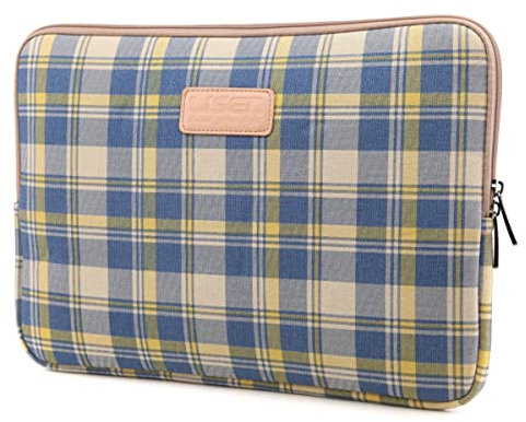 fdsmall 15.6 Inch Laptop Bag Waterproof Neoprene Laptop Sleeve Case Notebook Case Bag for Acer/Asus/Dell/Lenovo/HP/Samsung (Plaid Green)