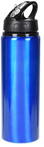 OrionMart Sports Aluminum Water Bottle with Straw 750ml – Leak Proof Reusable Durable Water Bottle for Children Boys & Girls – Modern Cap Design Drinks Bottle– For Gym School Office