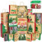 Party Funny 24 Kraftpapiertüten mit Griffen und 60 Weihnachts-Geschenkanhänger, verschiedene Größen zum Verpacken von Weihnachtsgeschenken (6 Jumbo, 6 groß, 6 mittel, 6 klein)