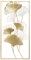 Atmosphera - Wanddekoration Ginko - Metall 50 × 100 cm - Gold