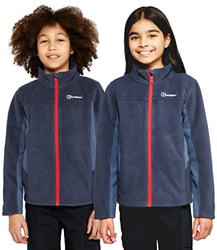 Berghaus Kid’s Tyndrum Full Zip Fleece with High Neck & 2 Hand Pockets, Warm, Soft & Comfortable Midlayer Jacket for Boys & Girls (UK, Age, 7 Years, 8 Years, Regular, Navy)