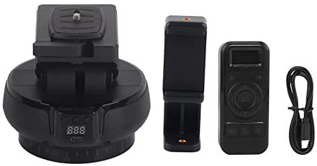 Elektrischer Remote 360-Grad-Panoramakopf, 2,4 G Motorisierter Panorama-Stativkopf AB Zwei Punkt Typ, 360-Grad-Drehung Intelligenter Ferngesteuerter Schwenk-Neigekopf für DSLR,Stativ,Mobiltelefon