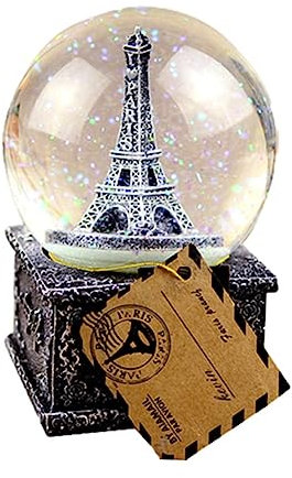Warmhm Vintage-Dekoration Musik-Dekoration Eiffelturm-Dekoration Heimdekoration Eiffelturm-Schneekugel Eiffelturm-Lampe Schneeflocken-Kugelkugeln Tagesgeschenk Dekorieren Mit